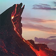 ancient volcano top