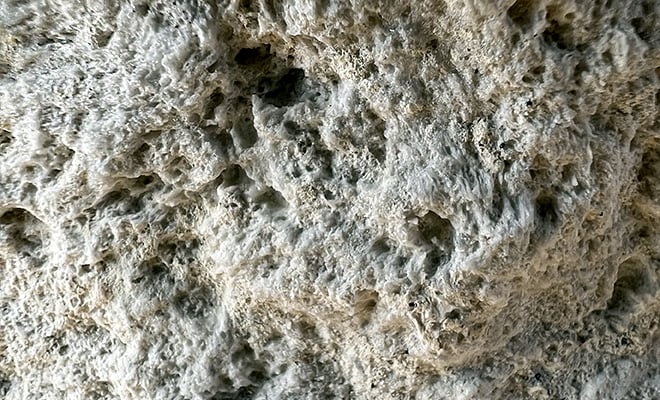 pumice stone extreme closeup showing natural foamed stone form factor
