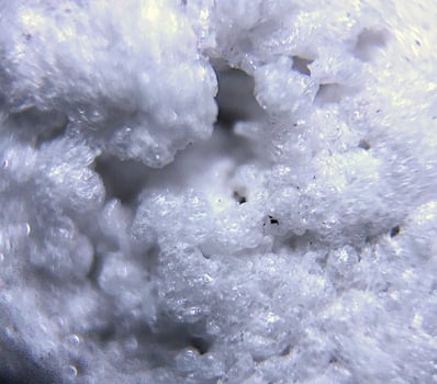 close up of bubbly expanded perlite surface